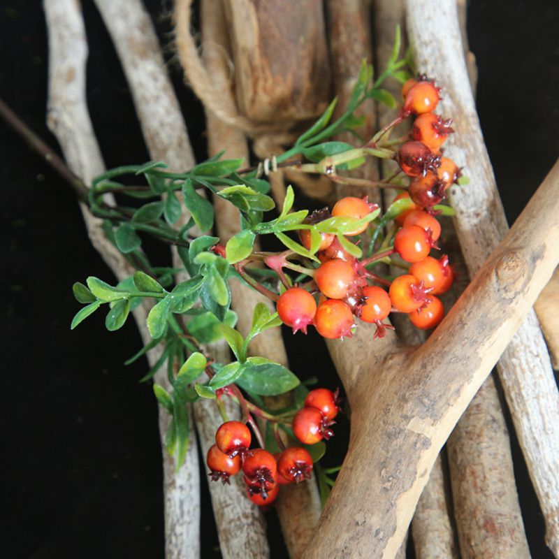 10x Christmas Artificial Red Holly Berry Bundle Garland Wreath Making Home Decor